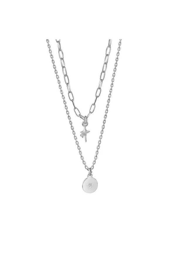 Newbridge Silverware Jewellery Star Double Chain Pendant* Boxed Gifts