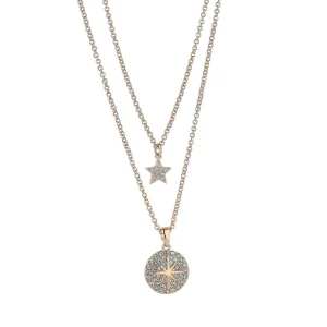 Knight & Day Star Layered Rose Gold Necklace* Jewellery