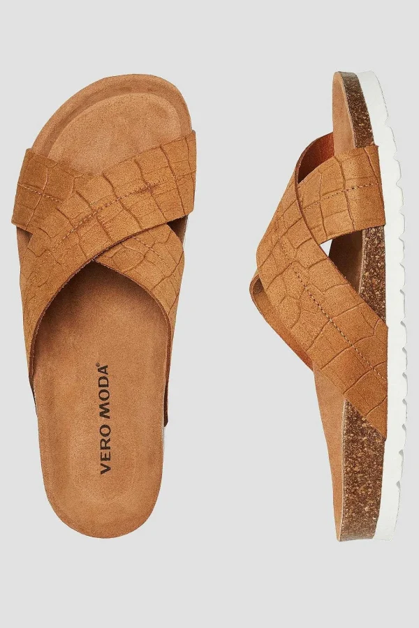 Vero Moda Stina Leather Sandals In Camel* Footwear