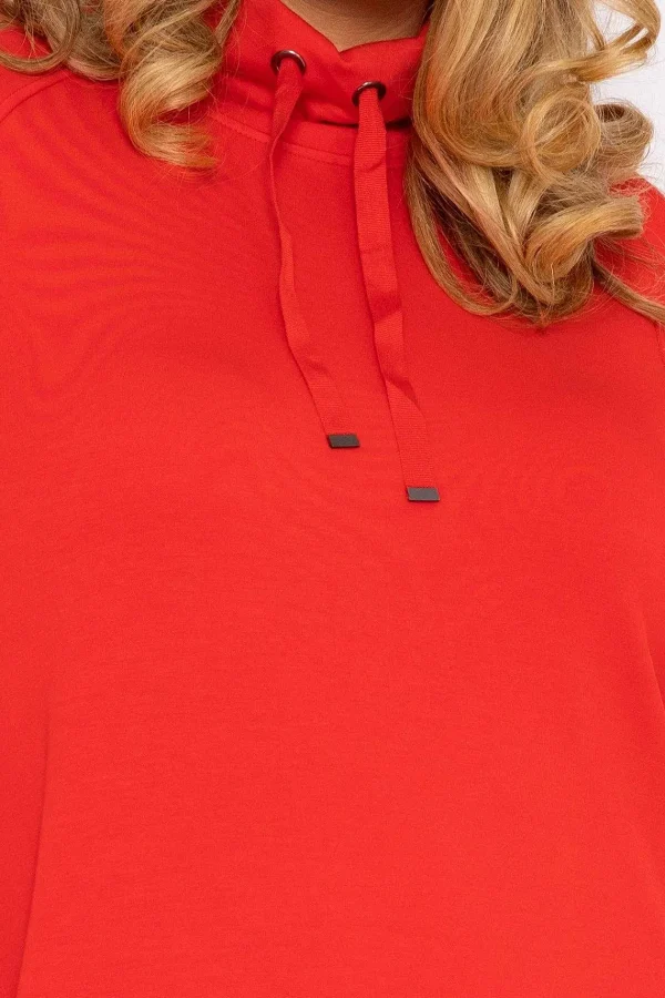 Ulla Popken Straight Fit Sweatshirt Dress In Red*Women Dresses & Jumpsuits