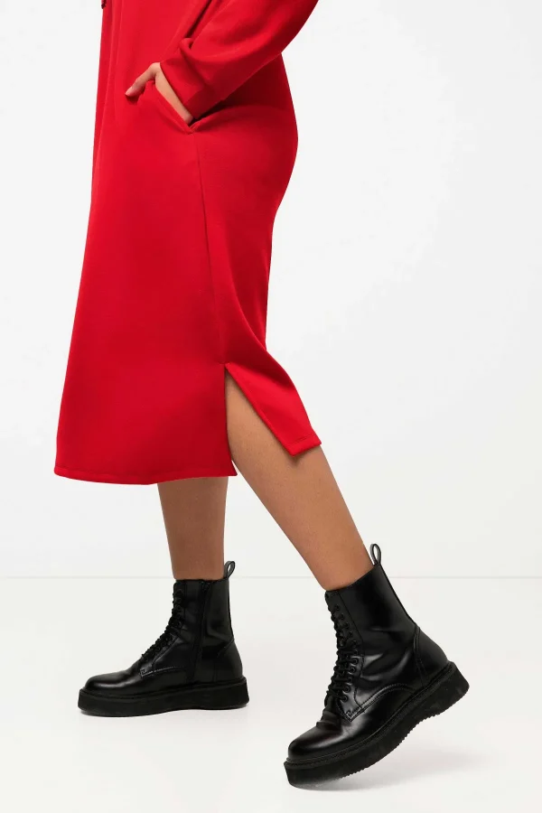 Ulla Popken Straight Fit Sweatshirt Dress In Red*Women Dresses & Jumpsuits