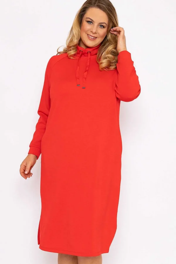 Ulla Popken Straight Fit Sweatshirt Dress In Red*Women Dresses & Jumpsuits