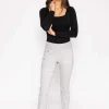 Kelly & Grace Weekend Straight Leg Bengaline Pant In Grey*Women Jeans & Trousers