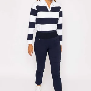 Kelly & Grace Weekend Straight Leg Bengaline Pant In Navy*Women Jeans & Trousers