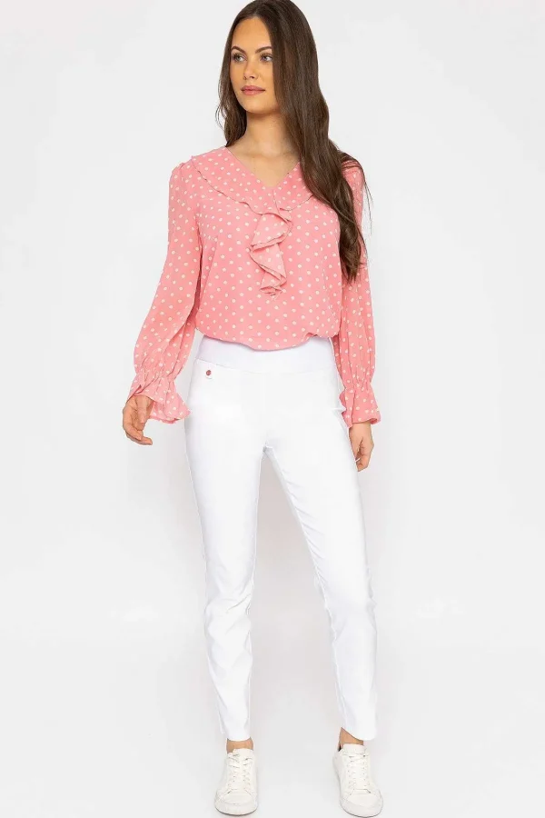 Kelly & Grace Weekend Straight Leg Bengaline Pant In White*Women Jeans & Trousers