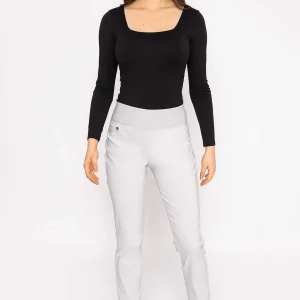 Kelly & Grace Weekend Straight Leg Bengaline Pant In Grey*Women Jeans & Trousers