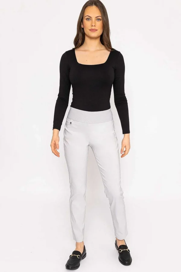 Kelly & Grace Weekend Straight Leg Bengaline Pant In Grey*Women Jeans & Trousers