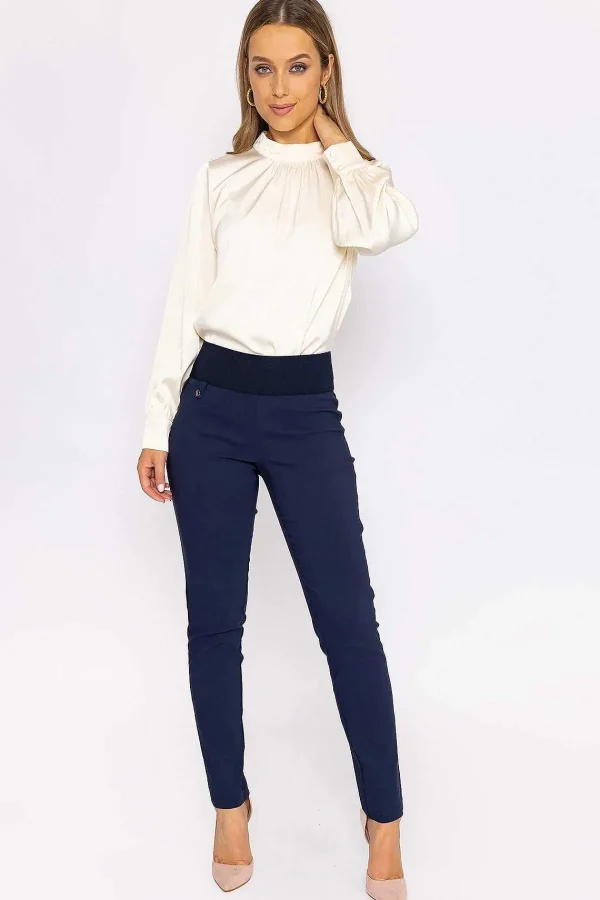 Kelly & Grace Weekend Straight Leg Bengaline Pant In Navy*Women Jeans & Trousers
