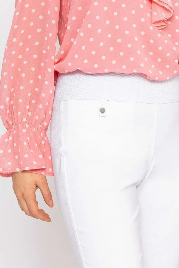 Kelly & Grace Weekend Straight Leg Bengaline Pant In White*Women Jeans & Trousers