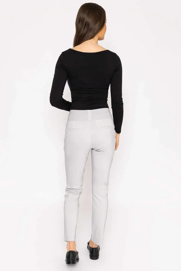 Kelly & Grace Weekend Straight Leg Bengaline Pant In Grey*Women Jeans & Trousers