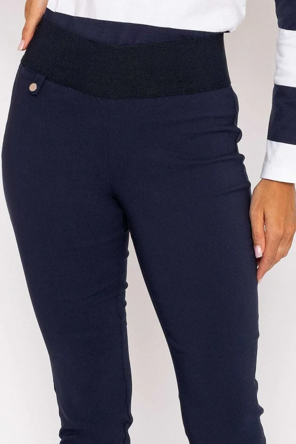 Kelly & Grace Weekend Straight Leg Bengaline Pant In Navy*Women Jeans & Trousers