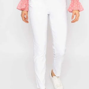 Kelly & Grace Weekend Straight Leg Bengaline Pant In White*Women Jeans & Trousers