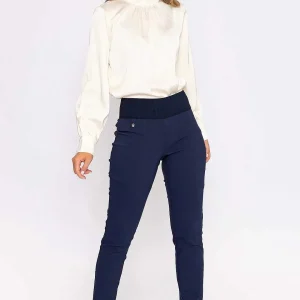Kelly & Grace Weekend Straight Leg Bengaline Pant In Navy*Women Jeans & Trousers