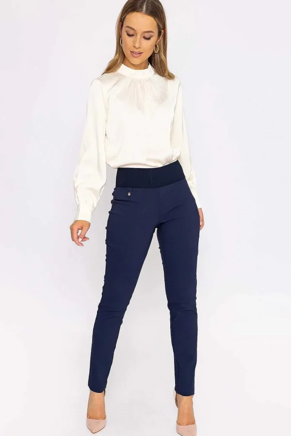 Kelly & Grace Weekend Straight Leg Bengaline Pant In Navy*Women Jeans & Trousers