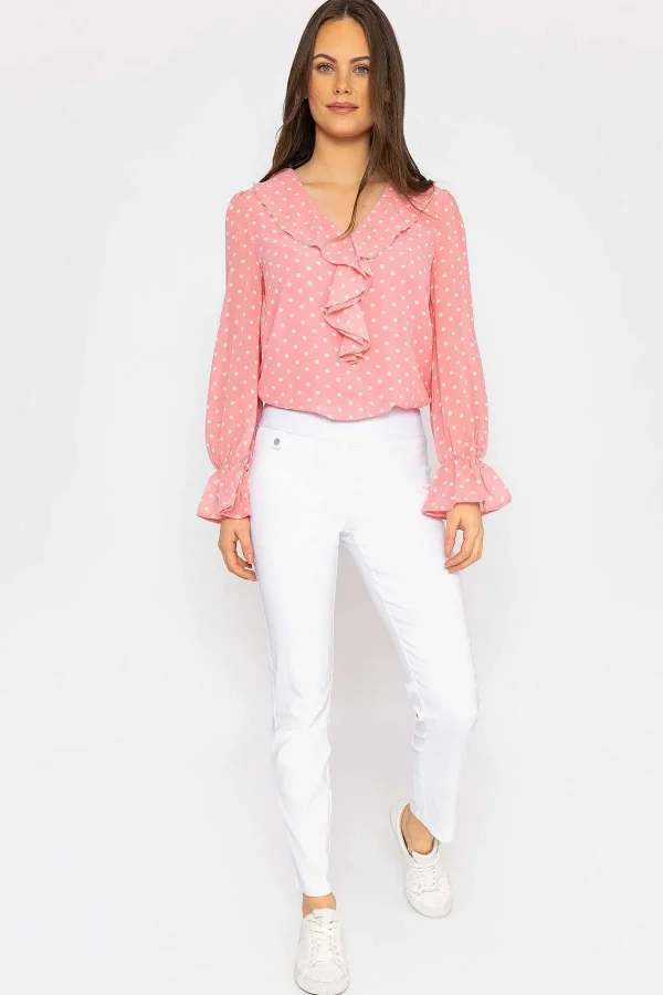 Kelly & Grace Weekend Straight Leg Bengaline Pant In White*Women Jeans & Trousers