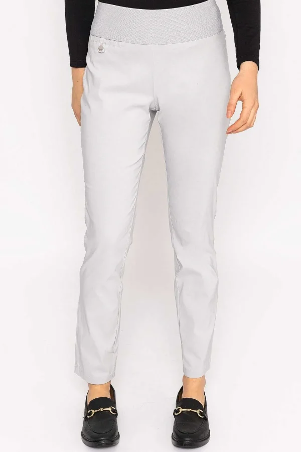 Kelly & Grace Weekend Straight Leg Bengaline Pant In Grey*Women Jeans & Trousers