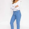 Denim Club Straight Leg Denim Jeans In Light Blue*Women Jeans & Trousers