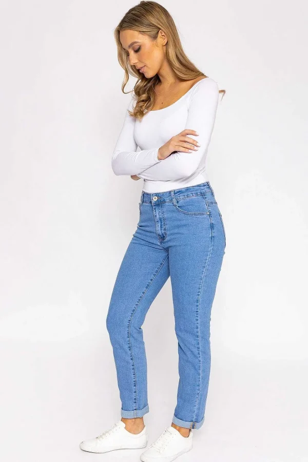 Denim Club Straight Leg Denim Jeans In Light Blue*Women Jeans & Trousers