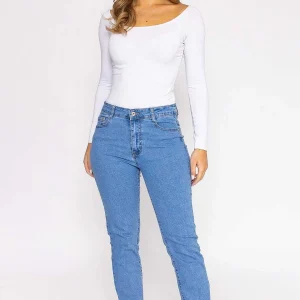 Denim Club Straight Leg Denim Jeans In Light Blue*Women Jeans & Trousers