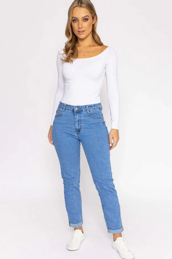 Denim Club Straight Leg Denim Jeans In Light Blue*Women Jeans & Trousers