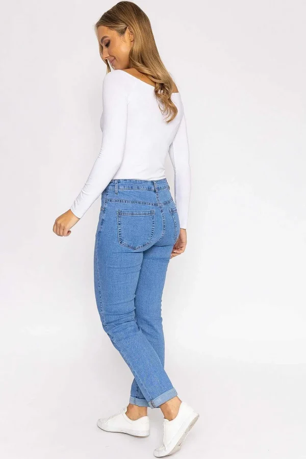 Denim Club Straight Leg Denim Jeans In Light Blue*Women Jeans & Trousers