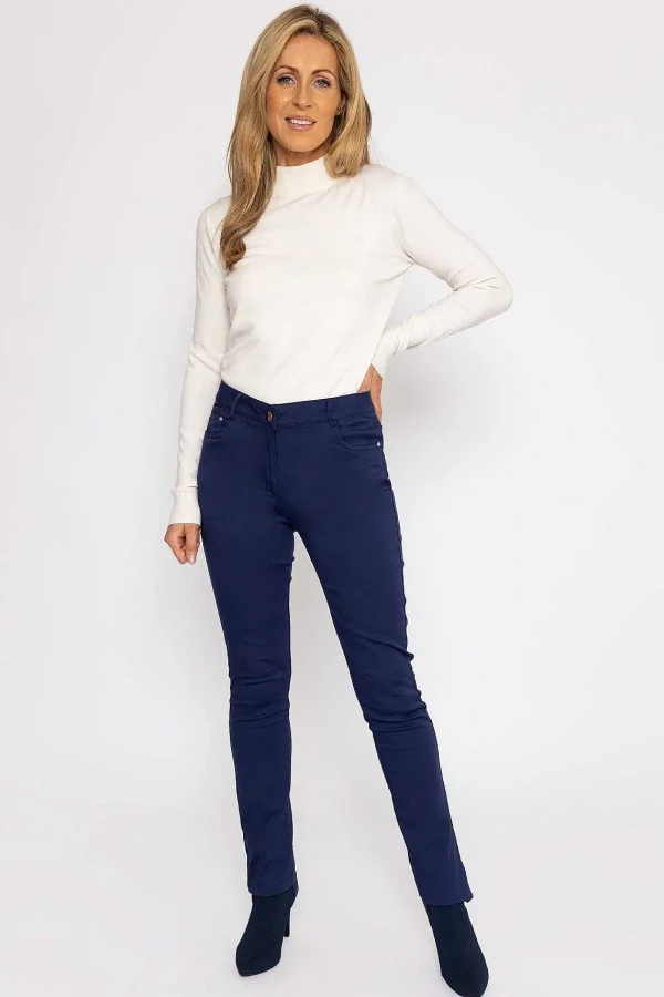 Voulez Vous Strech Trousers In Navy*Women Jeans & Trousers