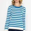 Kelly & Grace Weekend Stripe Crew Neck In Navy*Women Jumpers & Cardigans