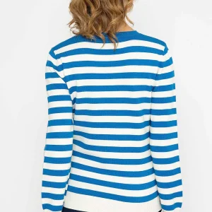 Kelly & Grace Weekend Stripe Crew Neck In Navy*Women Jumpers & Cardigans