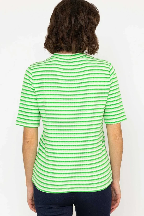 Kelly & Grace Weekend Stripe Jersey Top In Green*Women Tops & Blouses