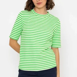 Kelly & Grace Weekend Stripe Jersey Top In Green*Women Tops & Blouses