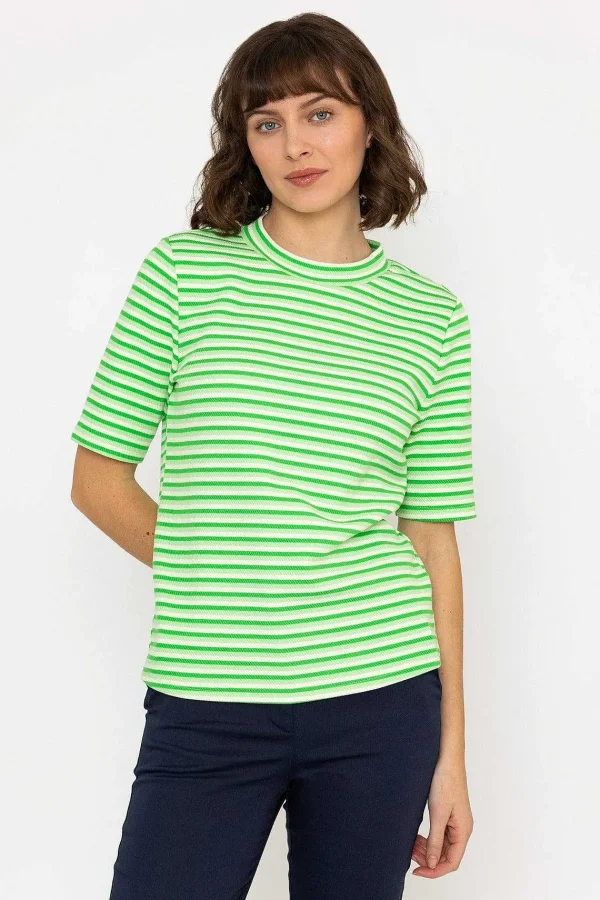 Kelly & Grace Weekend Stripe Jersey Top In Green*Women Tops & Blouses