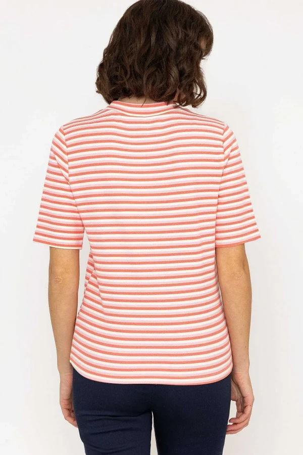 Kelly & Grace Weekend Stripe Jersey Top In Pink*Women Tops & Blouses