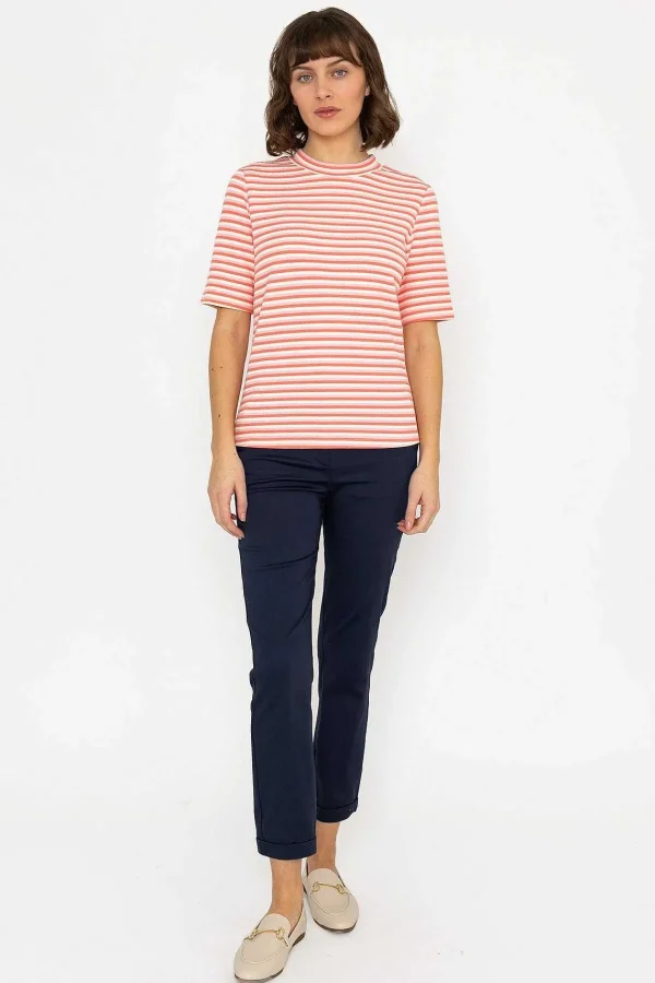 Kelly & Grace Weekend Stripe Jersey Top In Pink*Women Tops & Blouses