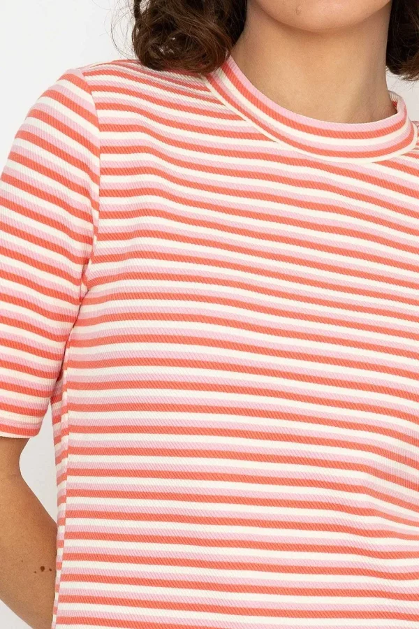Kelly & Grace Weekend Stripe Jersey Top In Pink*Women Tops & Blouses