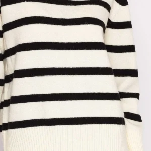 J'aime la Vie Stripe Knit Sweater In Ecru*Women Jumpers & Cardigans