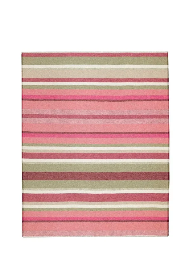Biederlack Stripe Out Pink Blanket* Homeware