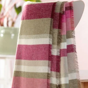 Biederlack Stripe Out Pink Blanket* Homeware