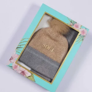 SOUL Accessories Stripe Panel Scarf And Beanie In Camel* Teenager