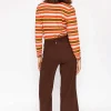 Kelly & Grace Weekend Stripe Ruffle Neck In Multi*Women Jumpers & Cardigans