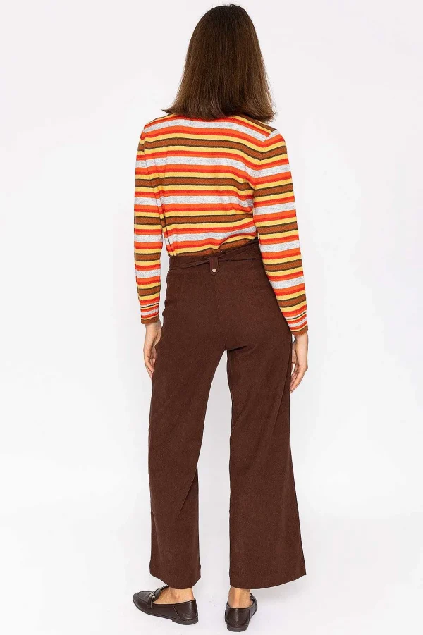 Kelly & Grace Weekend Stripe Ruffle Neck In Multi*Women Jumpers & Cardigans