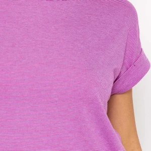 Kelly & Grace Weekend Stripe Tee In Purple*Women Tops & Blouses