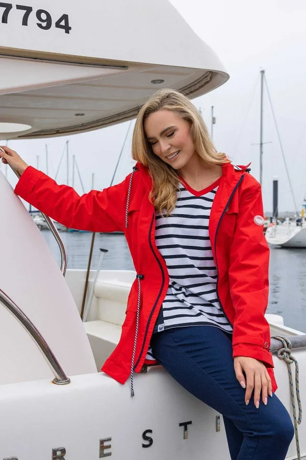 West Quay Striped Contrast Top In Navy*Women Tops & Blouses