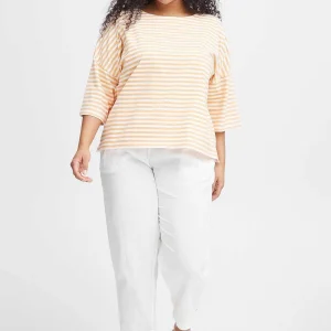 Simple Wish Striped Cotton T-Shirt In Orange*Women Tops & Blouses