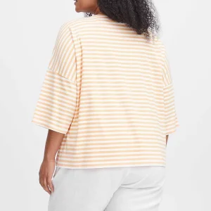 Simple Wish Striped Cotton T-Shirt In Orange*Women Tops & Blouses