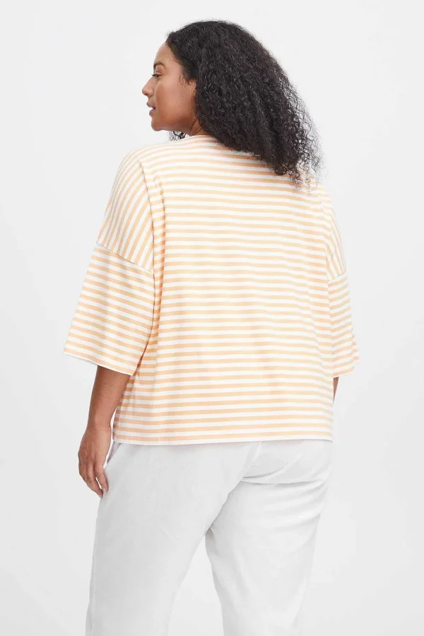Simple Wish Striped Cotton T-Shirt In Orange*Women Tops & Blouses