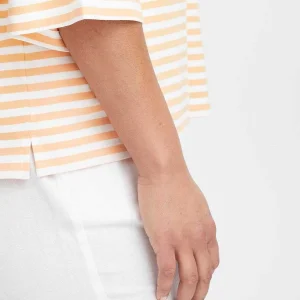 Simple Wish Striped Cotton T-Shirt In Orange*Women Tops & Blouses