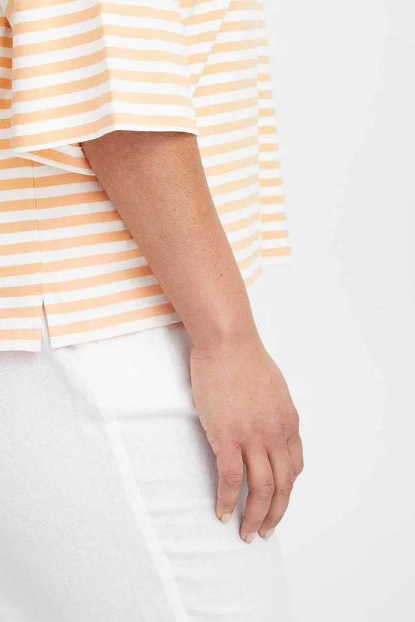 Simple Wish Striped Cotton T-Shirt In Orange*Women Tops & Blouses