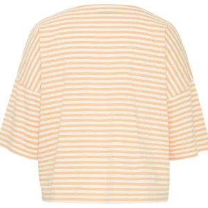 Simple Wish Striped Cotton T-Shirt In Orange*Women Tops & Blouses