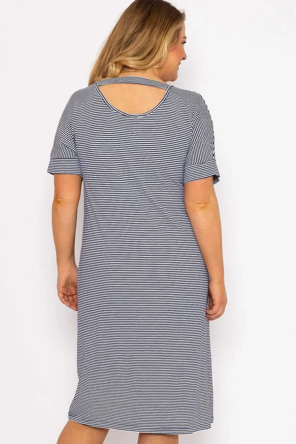Ulla Popken Striped Midi Dress In Navy*Women Dresses & Jumpsuits
