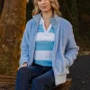 Kelly & Grace Weekend Stripped Rugby Polo Shirt In Blue*Women Tops & Blouses